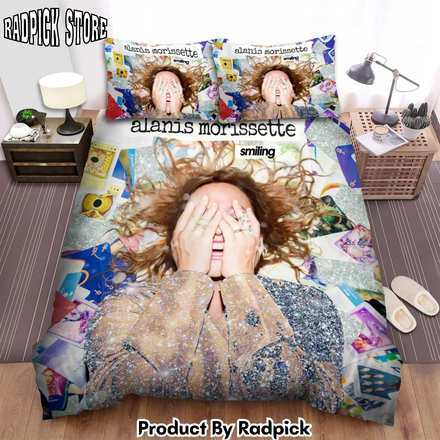 Radpick smiling alanis morissette bed sheets spread comforter duvet cover bedding sets rp3272227